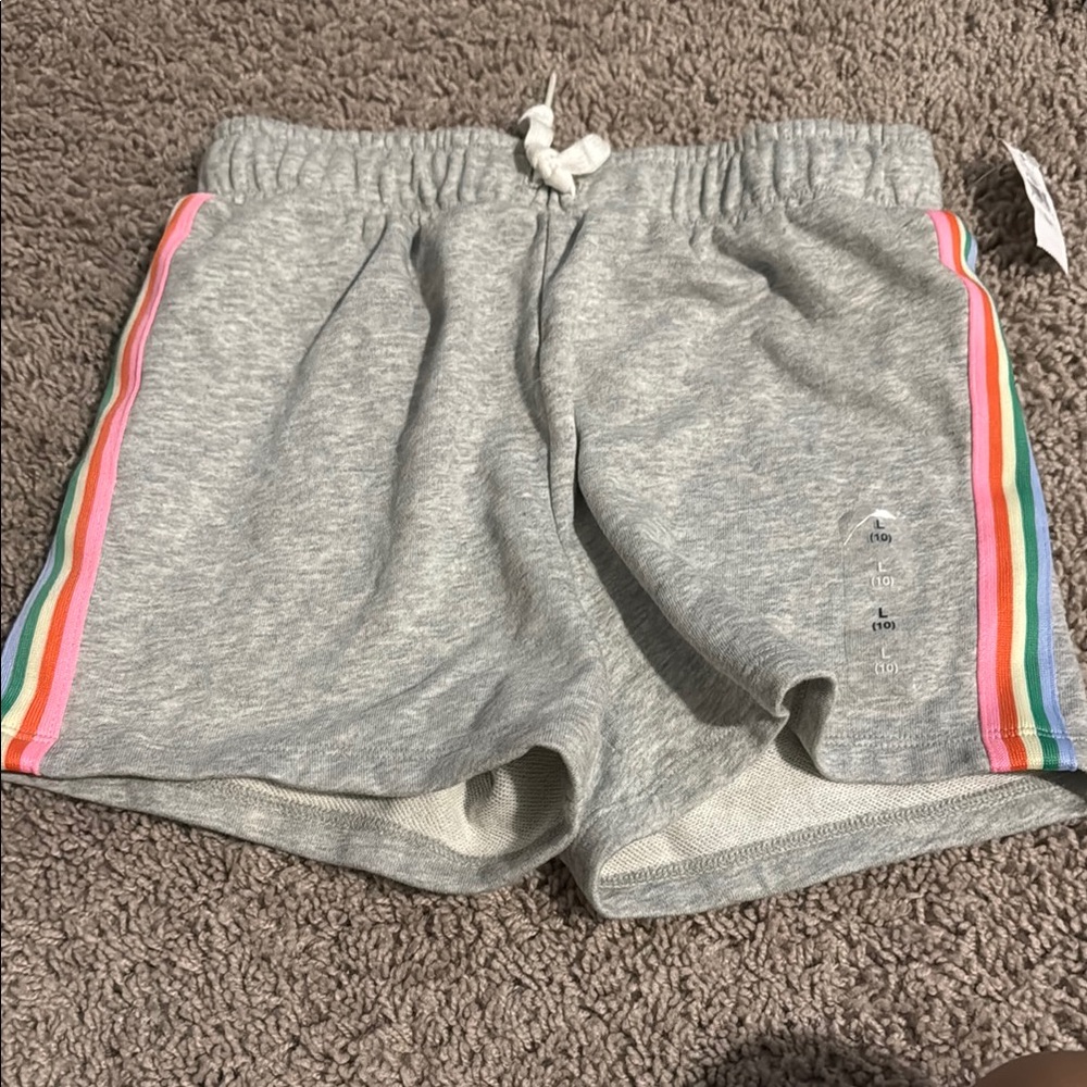 GAP Gray and Red Casual Shorts with Elastic Waistband